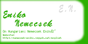 eniko nemecsek business card